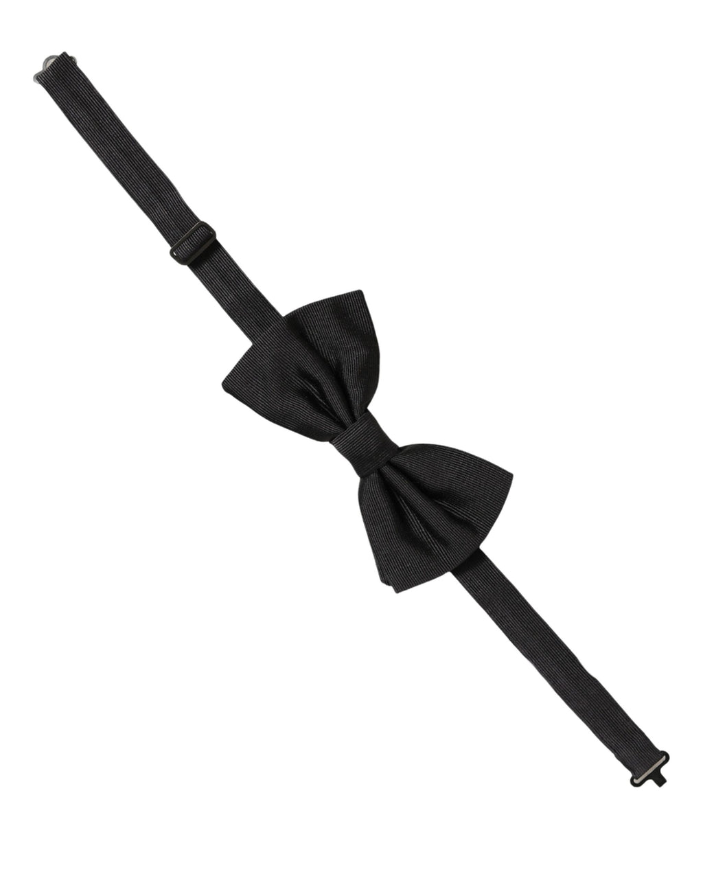 Dolce & Gabbana Herren Schwarze 100% Seide Verstellbare Krawatte Fliege