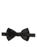 Dolce & Gabbana Herren Schwarze 100% Seide Verstellbare Krawatte Fliege