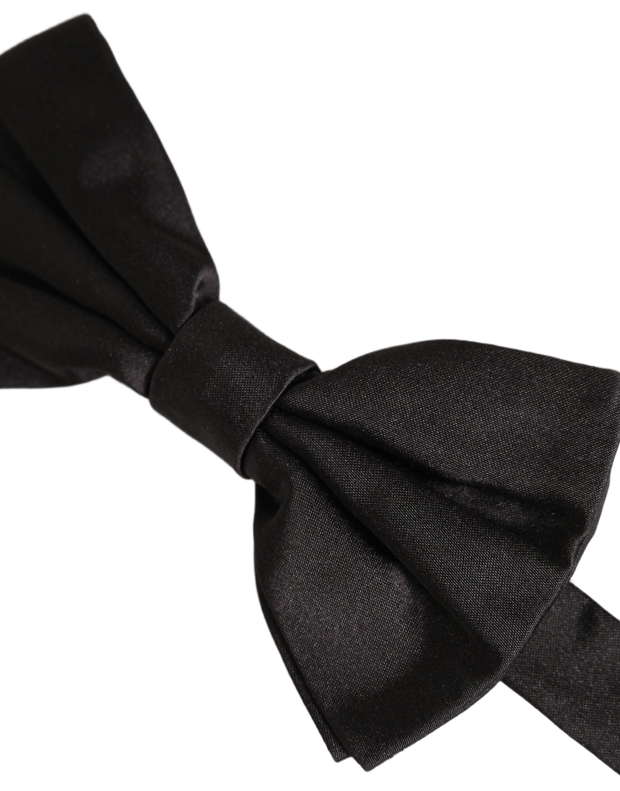 Dolce & Gabbana Herren Schwarze 100% Seide Verstellbare Krawatte Fliege