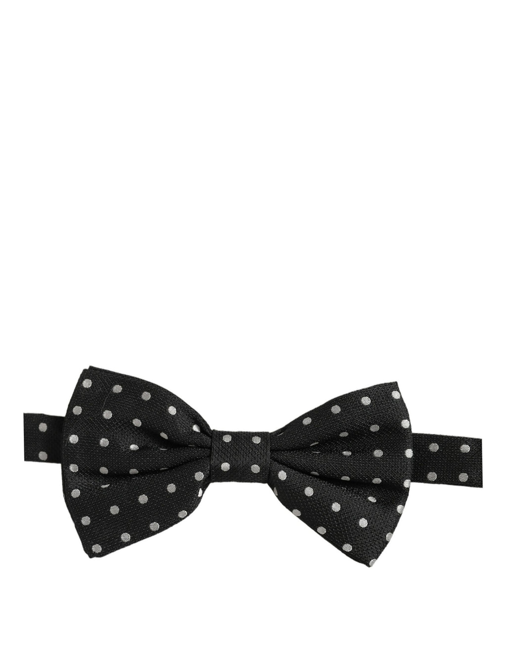 Dolce & Gabbana Schwarze und weiße gepunktete, verstellbare Papillon-Fliege