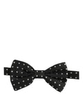Dolce & Gabbana Schwarze und weiße gepunktete, verstellbare Papillon-Fliege
