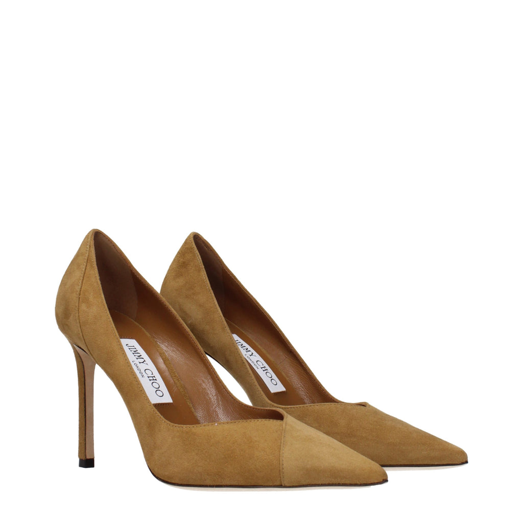 Jimmy Choo Braune Leder Pumps mit hohem Absatz