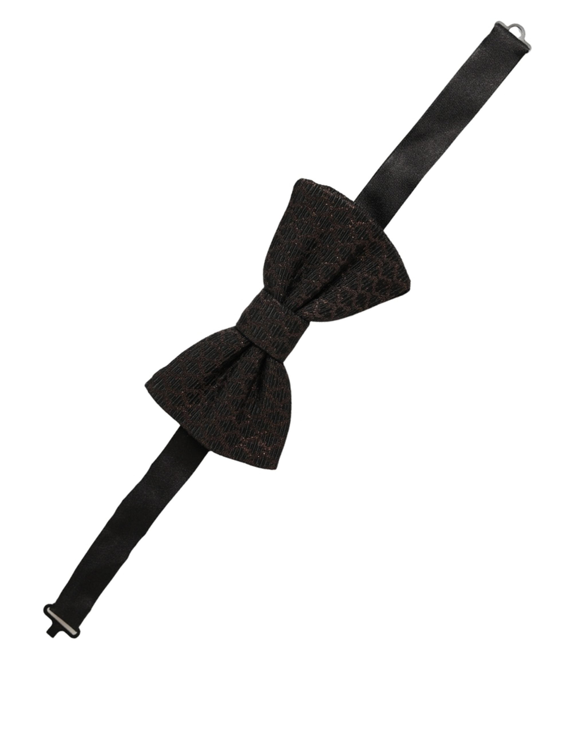 Dolce & Gabbana Herren Fliege aus 100% Seide, verstellbar, Braun