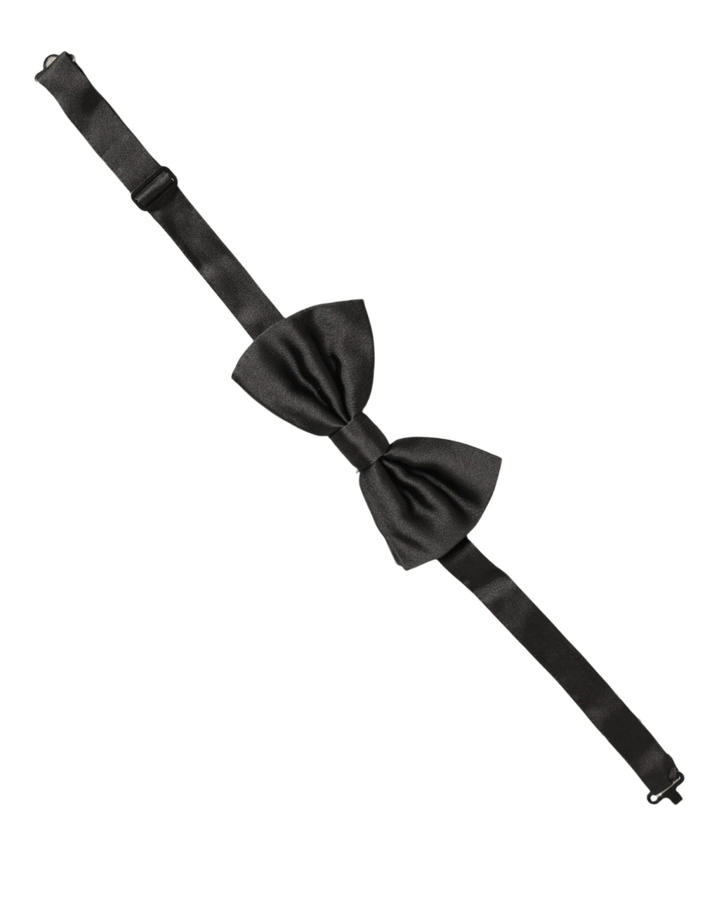 Dolce & Gabbana Herren Schwarze 100% Seide Verstellbare Krawatte Fliege