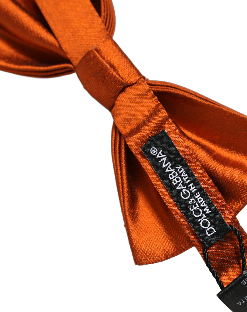 Dolce & Gabbana Herren Orange 100% Seide Verstellbare Krawatte Fliege