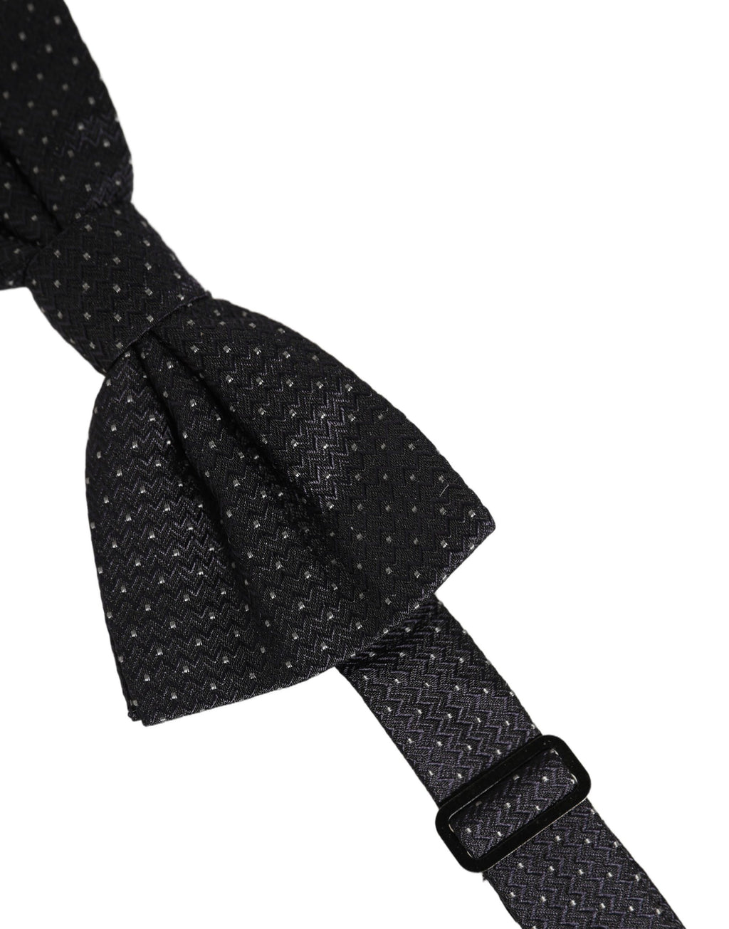 Dolce & Gabbana Schwarze und weiße gepunktete, verstellbare Papillon-Fliege