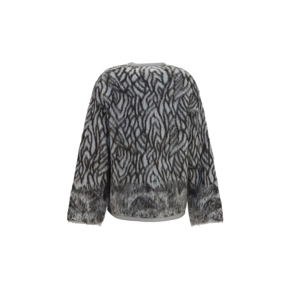 Forte_Forte Grauer Alpaka Vicugna Pacos Cardigan