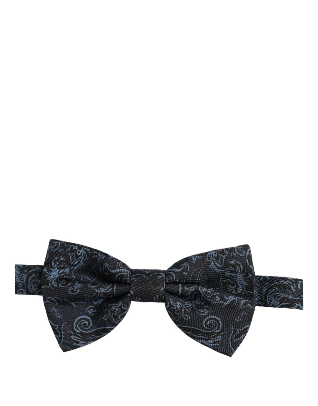 Dolce & Gabbana Herren Fliege Schwarz Blau Paisley Verstellbar