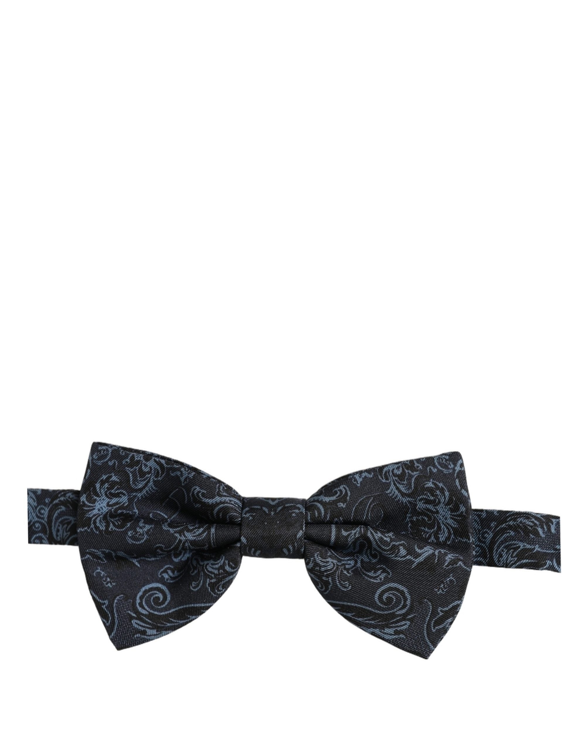 Dolce & Gabbana Herren Fliege Schwarz Blau Paisley Verstellbar