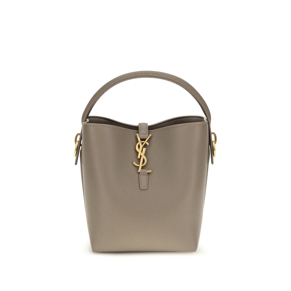 Saint Laurent Beige Calf Leather Bos Taurus Backet Bag