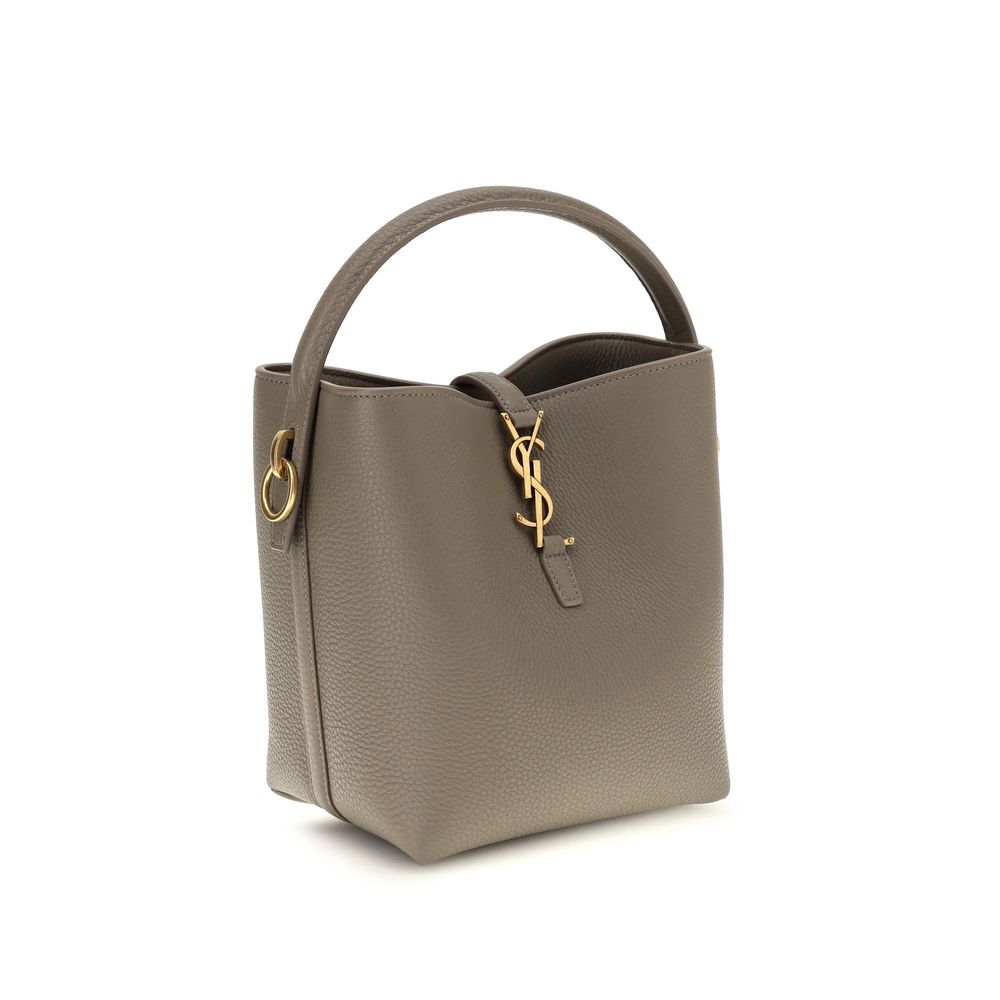 Saint Laurent Beige Calf Leather Bos Taurus Backet Bag