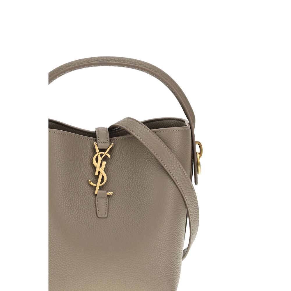 Saint Laurent Beige Calf Leather Bos Taurus Backet Bag