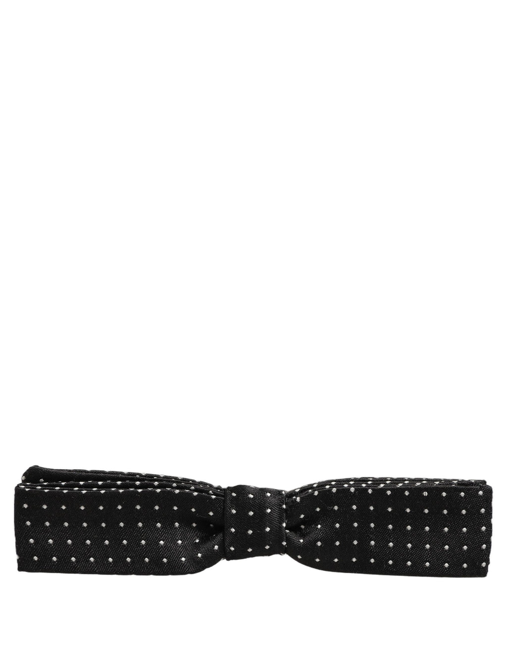 Dolce & Gabbana Schwarze und weiße gepunktete, verstellbare Papillon-Fliege
