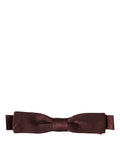 Dolce & Gabbana Herren Fliege aus 100% Seide, verstellbar, Braun