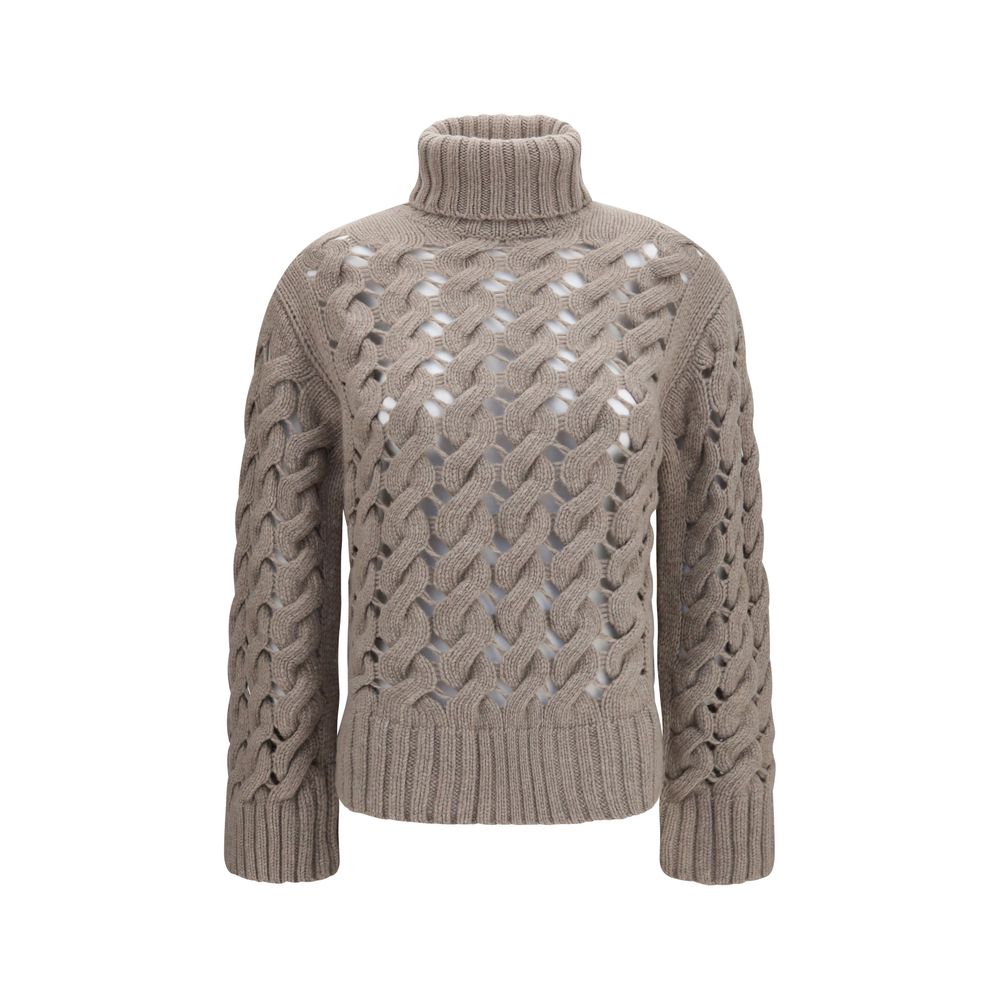 P.A.R.O.S.H. Beige Wollpullover Oves Aries Rollkragenpullover
