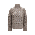P.A.R.O.S.H. Beige Wollpullover Oves Aries Rollkragenpullover