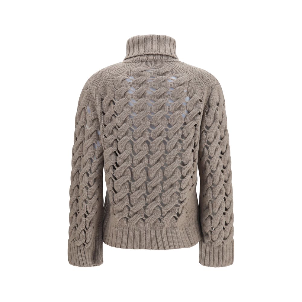 P.A.R.O.S.H. Beige Wollpullover Oves Aries Rollkragenpullover