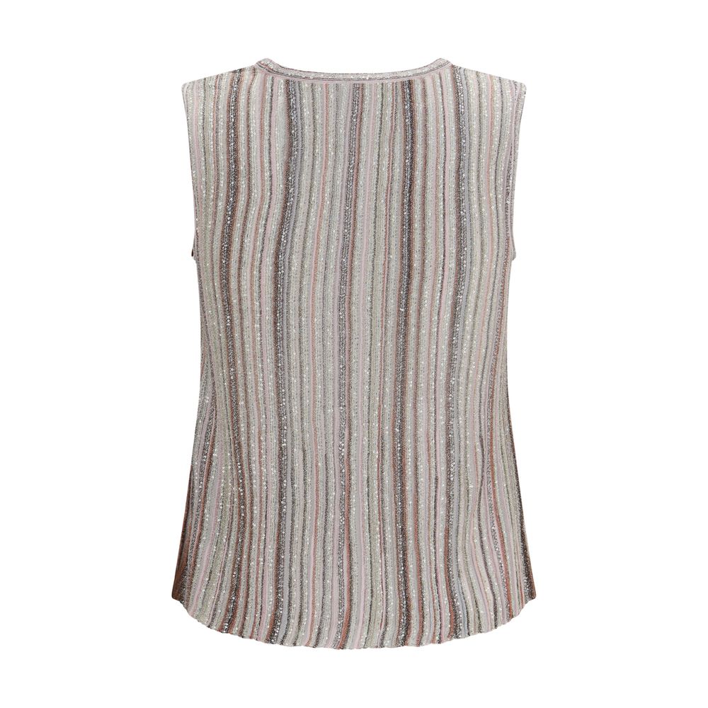 Missoni Ärmelloses T-Shirt aus mehrfarbigem Rayon