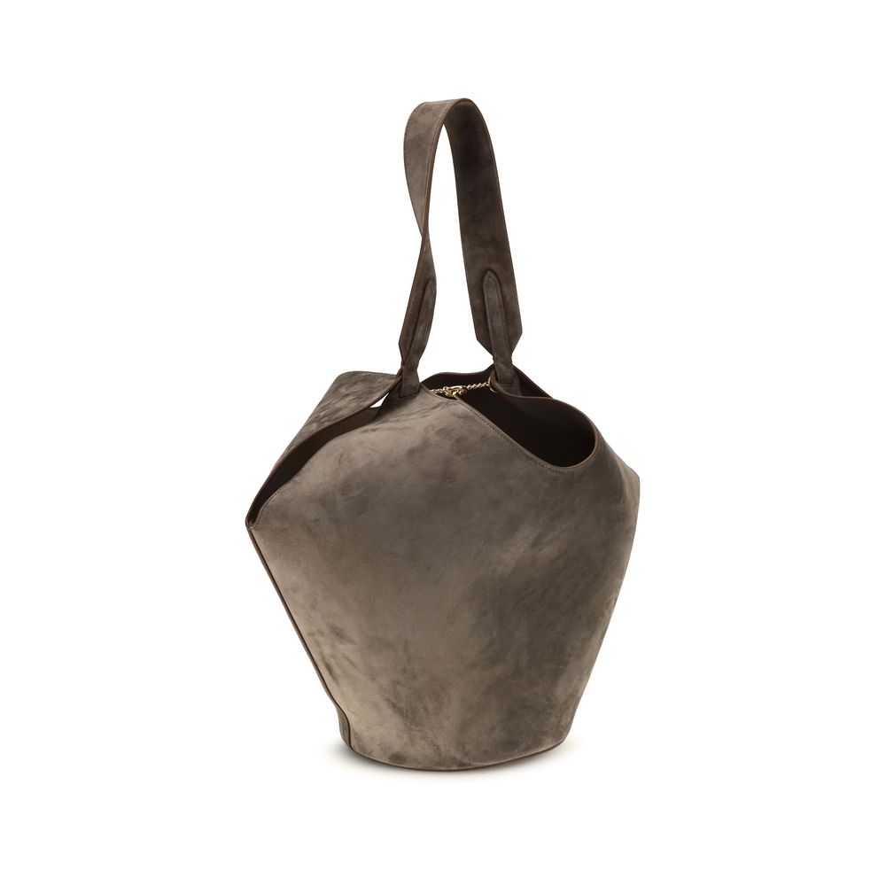 Khaite Beige Kalbsleder Bos Taurus Schultertasche