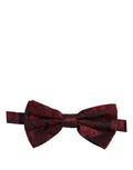 Dolce & Gabbana Herren Fliege Paisley Bordeauxrot Seide Verstellbar