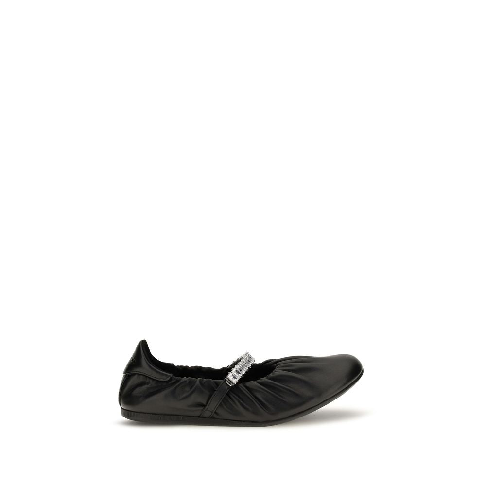 Jimmy Choo Schwarze Ballerinas aus Kalbsleder Bos Taurus