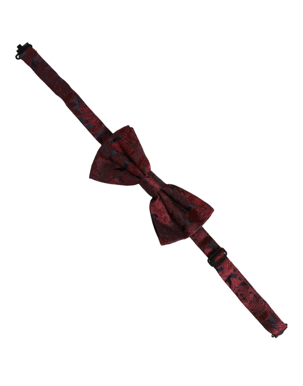 Dolce & Gabbana Herren Fliege Paisley Bordeauxrot Seide Verstellbar