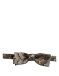 Dolce & Gabbana Herren Fliege mit Blumenmuster in Braun und Beige, verstellbar