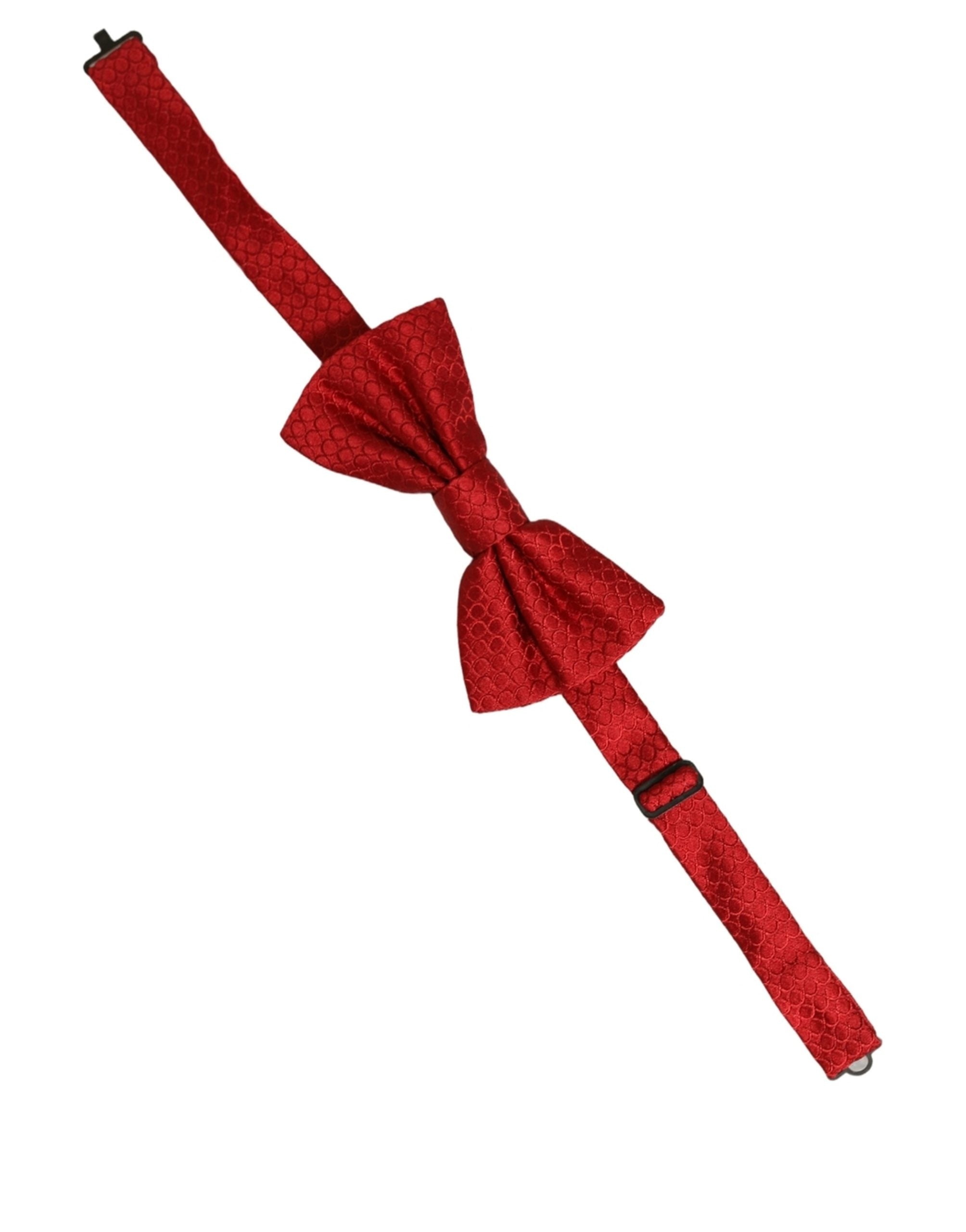 Dolce & Gabbana Herren-Papillon aus 100 % Seide in Rot, verstellbar