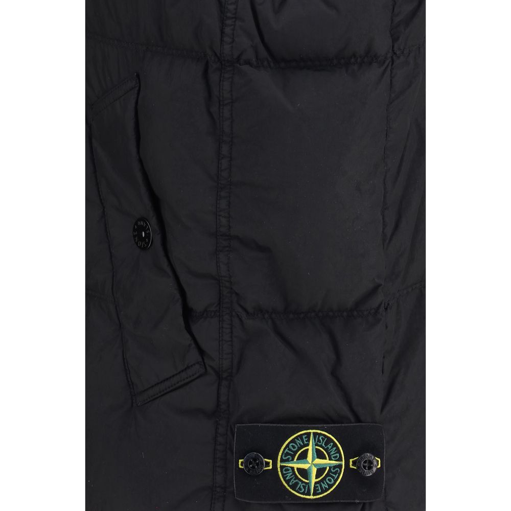 Stone Island Schwarze Daunenweste aus Gänsedaunen