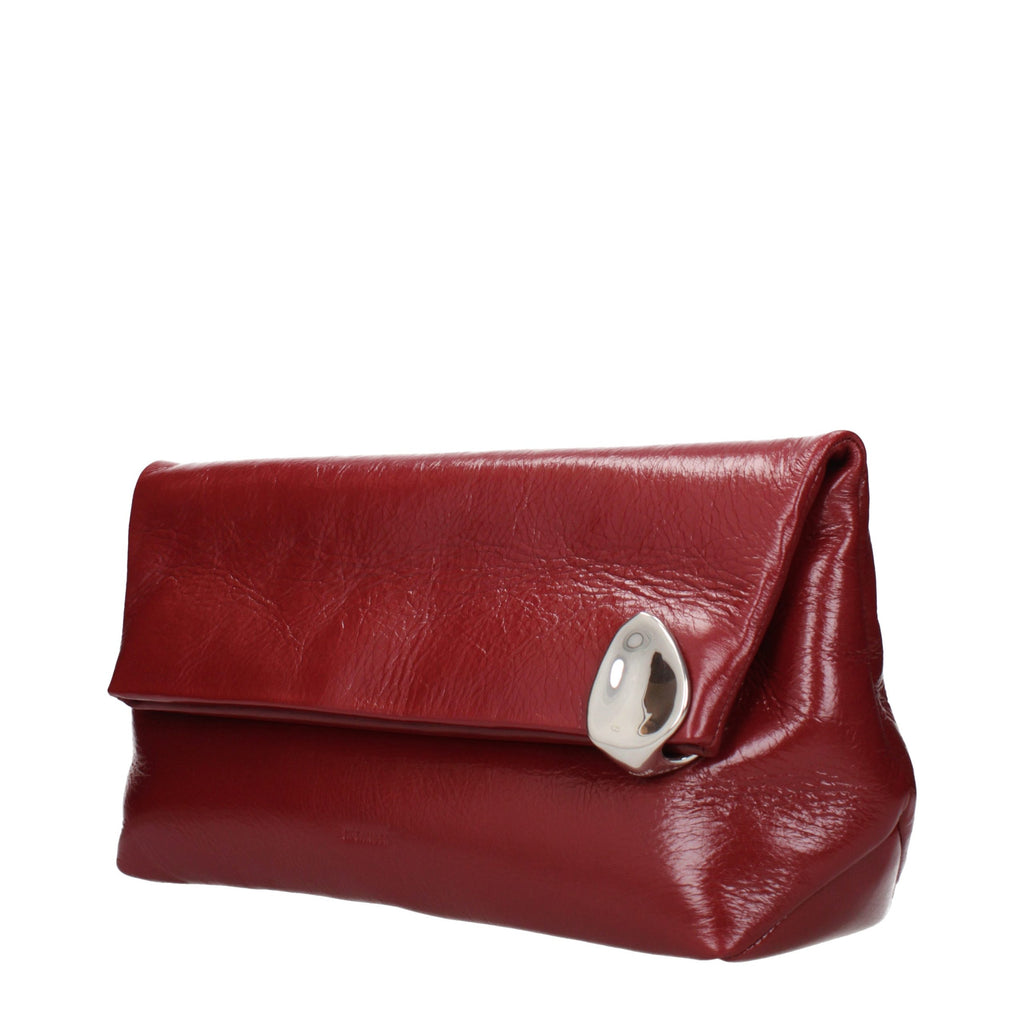 Jil Sander Rote Leder-Clutch