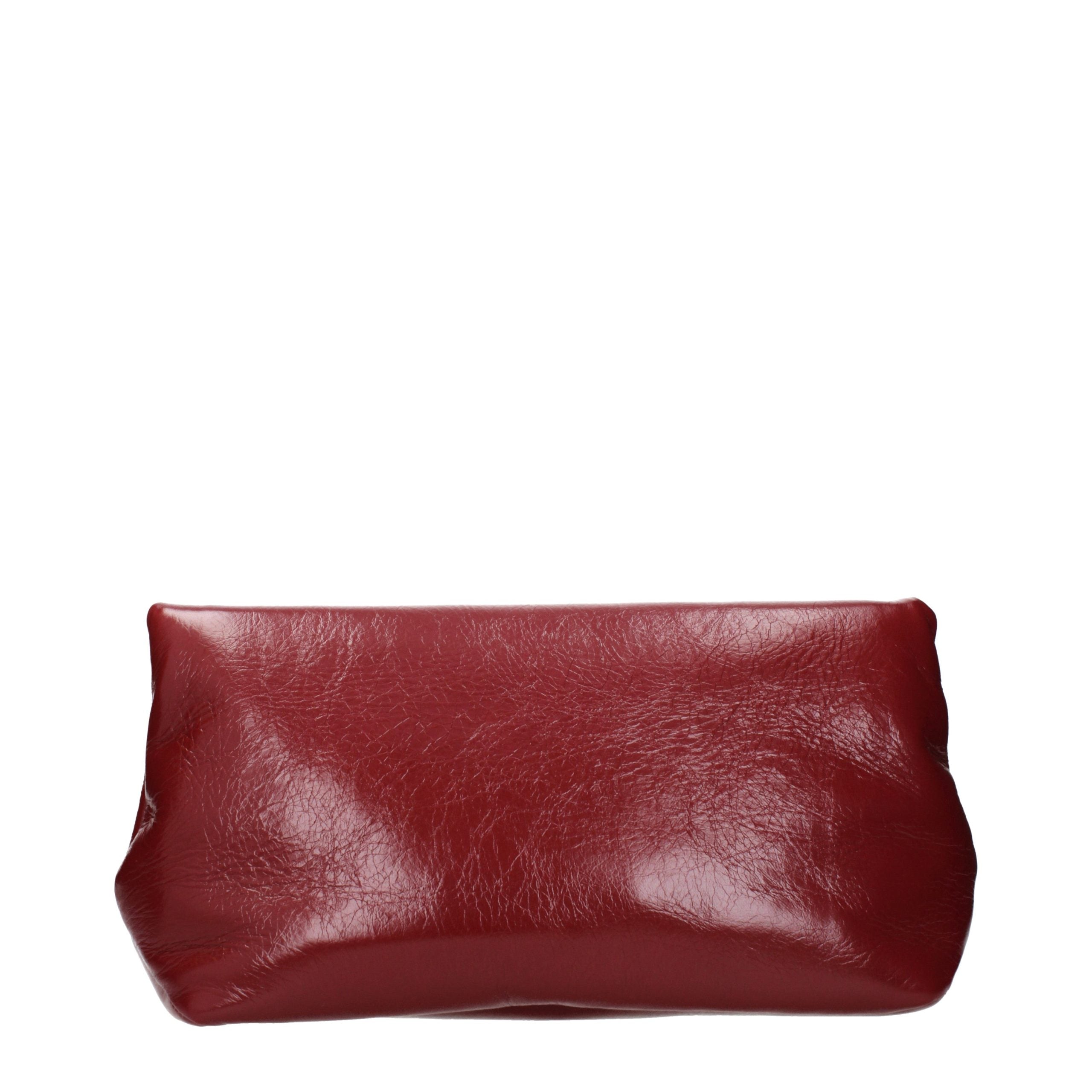 Jil Sander Rote Leder-Clutch