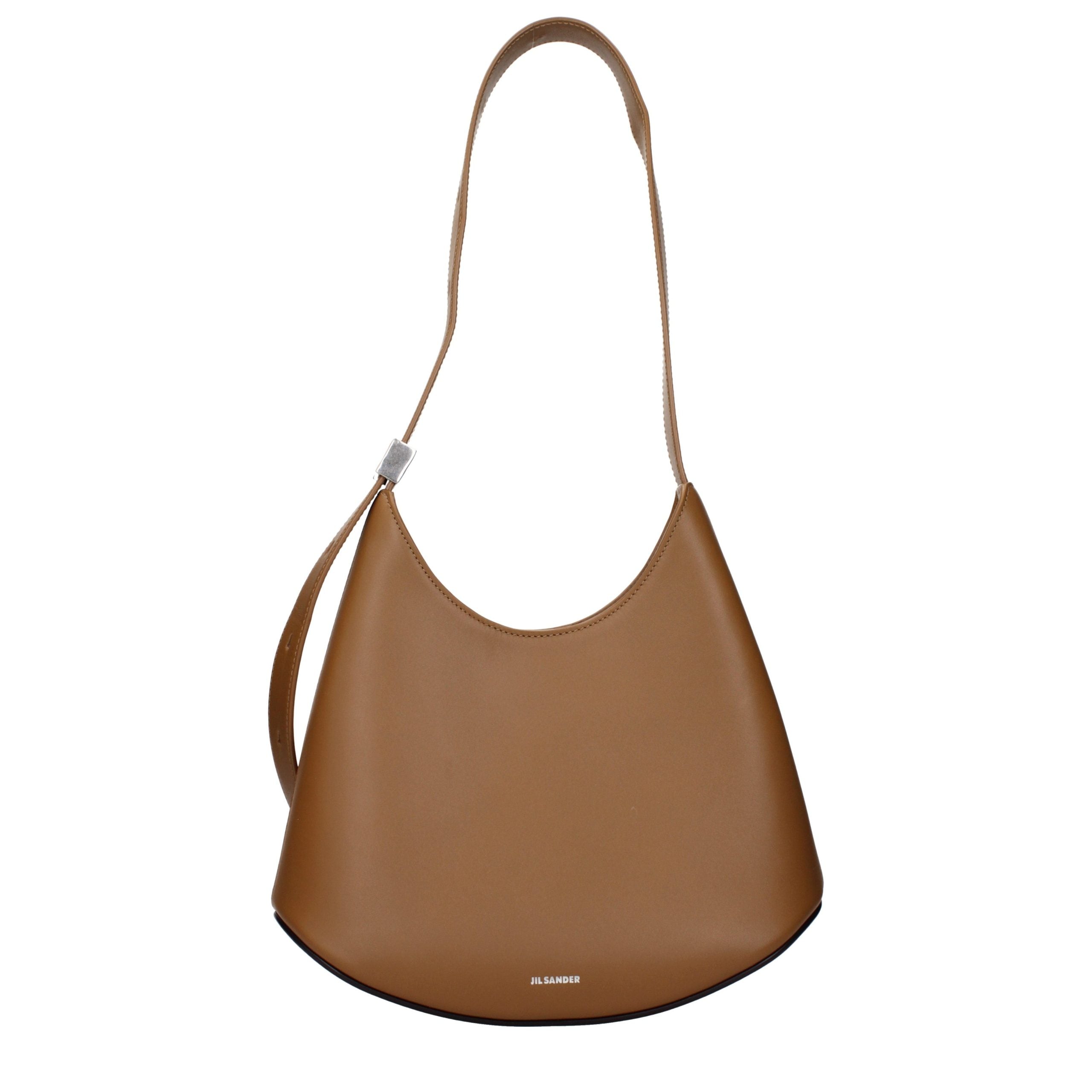Jil Sander Braune Leder Schultertasche