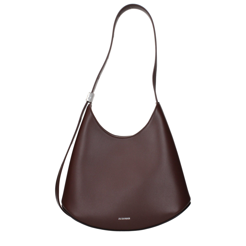 Jil Sander Rote Leder Schultertasche
