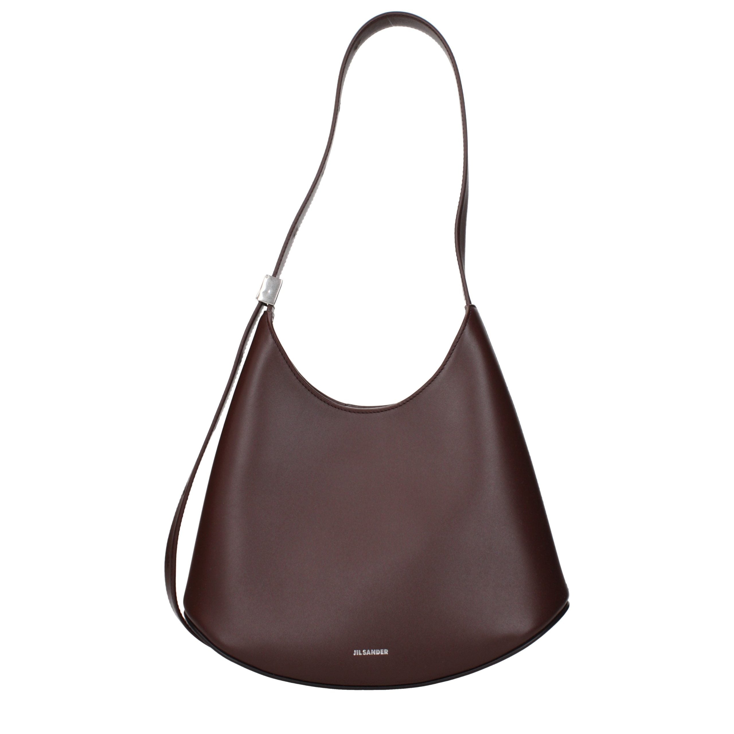 Jil Sander Rote Leder Schultertasche