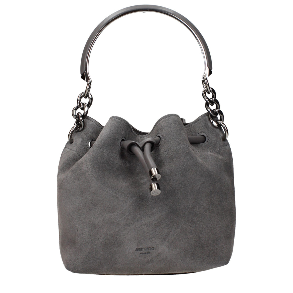 Jimmy Choo Graue Lederhandtasche