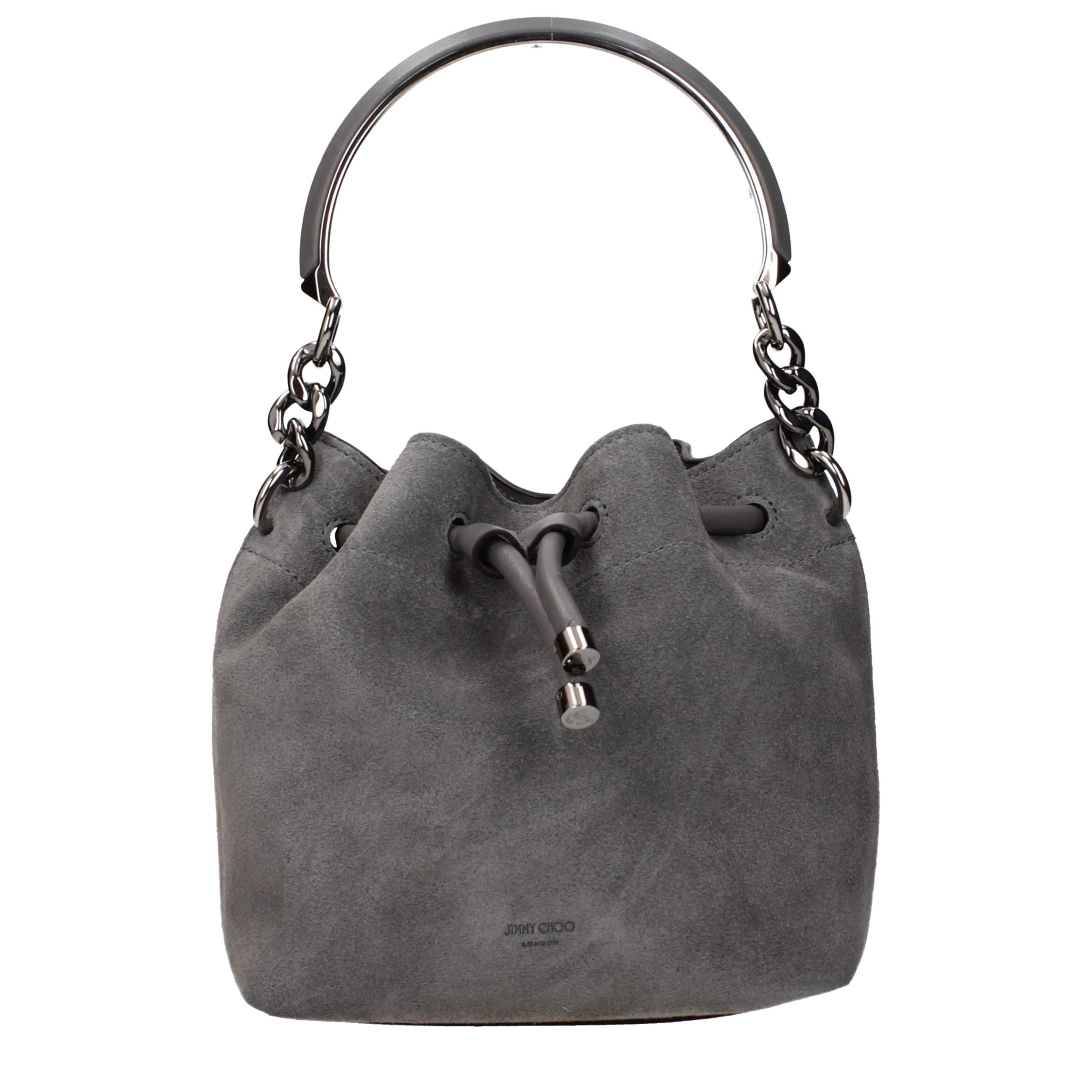 Jimmy Choo Graue Lederhandtasche
