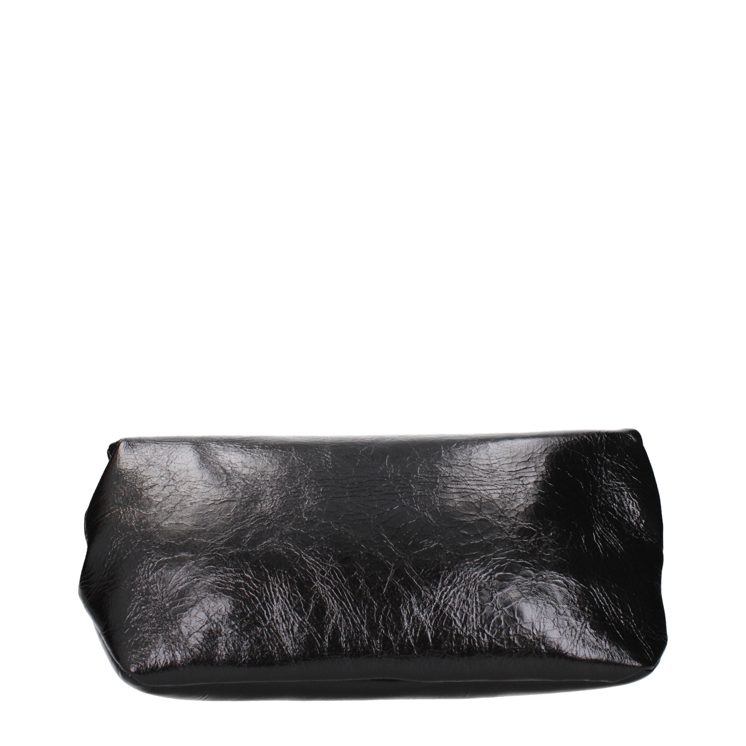 Jil Sander Schwarze Leder-Clutch