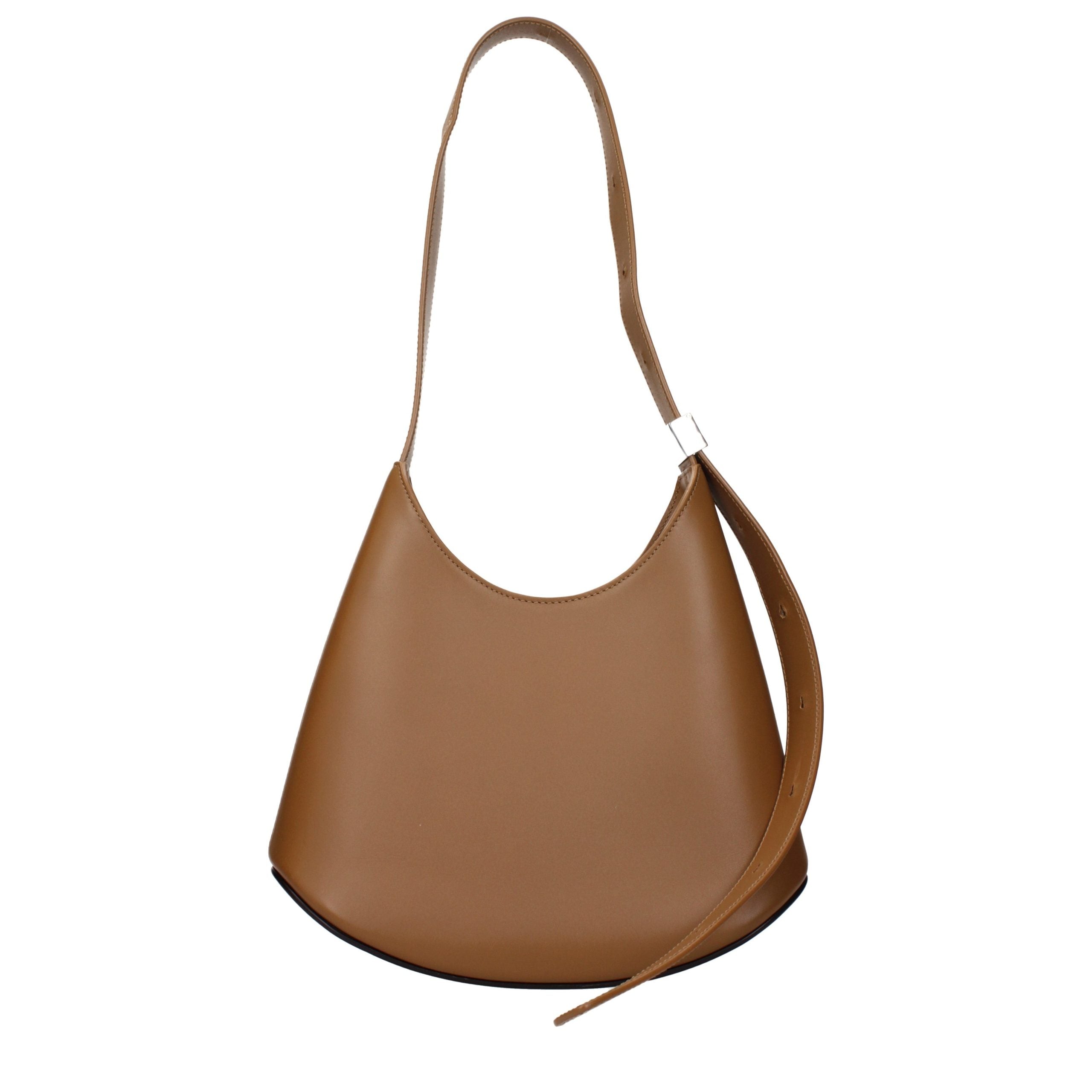 Jil Sander Braune Leder Schultertasche
