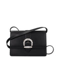 Jimmy Choo Schwarze Leder Umhängetasche