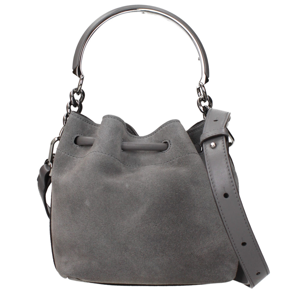 Jimmy Choo Graue Lederhandtasche