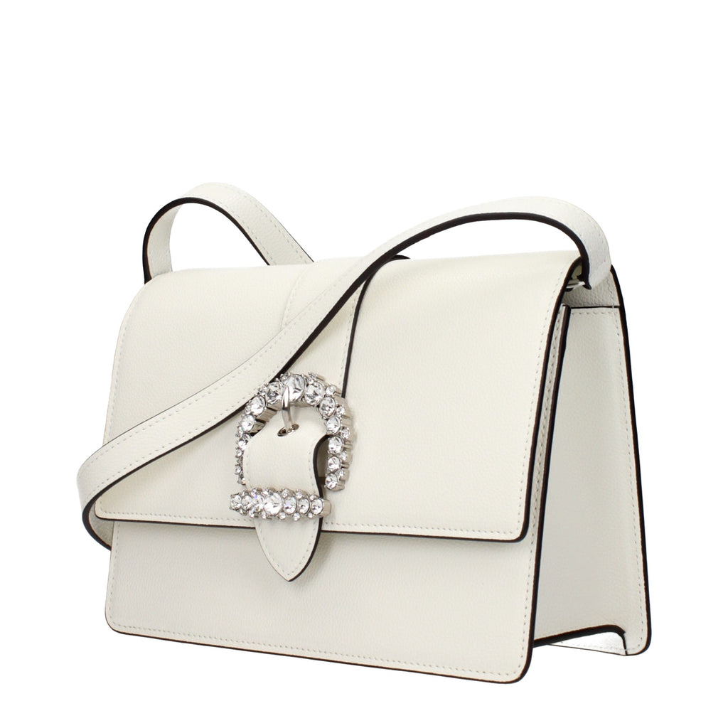 Jimmy Choo Weiße Leder Crossbody-Tasche