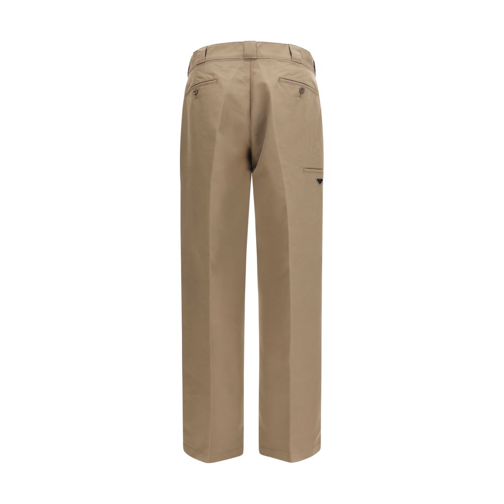 Prada Braune Baumwollhose für die Freizeit