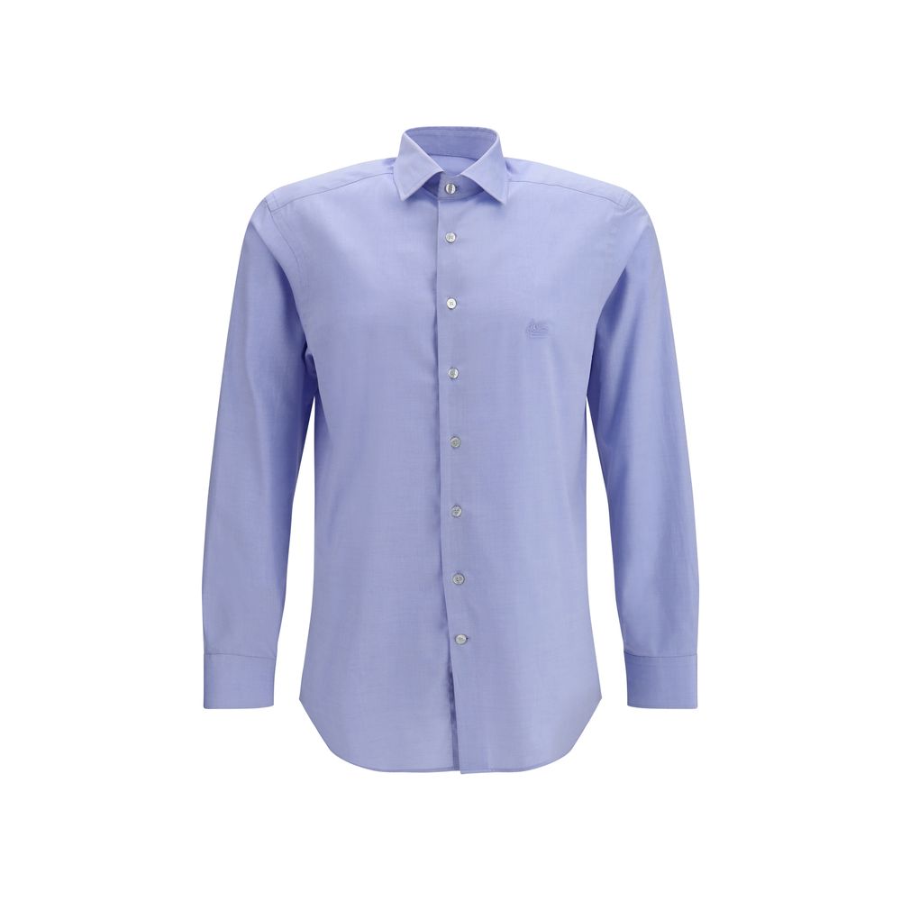 Etro Blaues Baumwollhemd