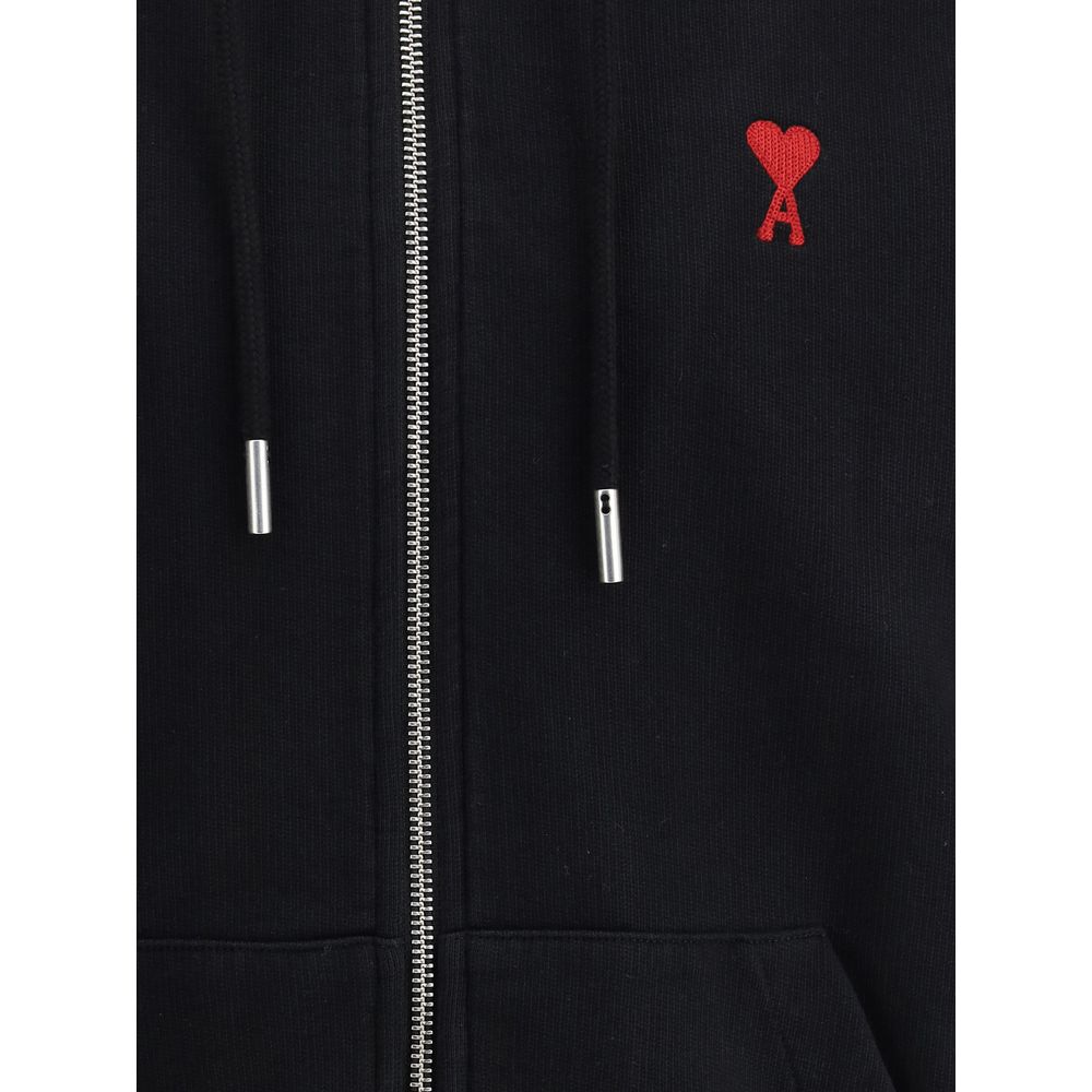Ami Paris Schwarzer Baumwoll-Sweatshirt