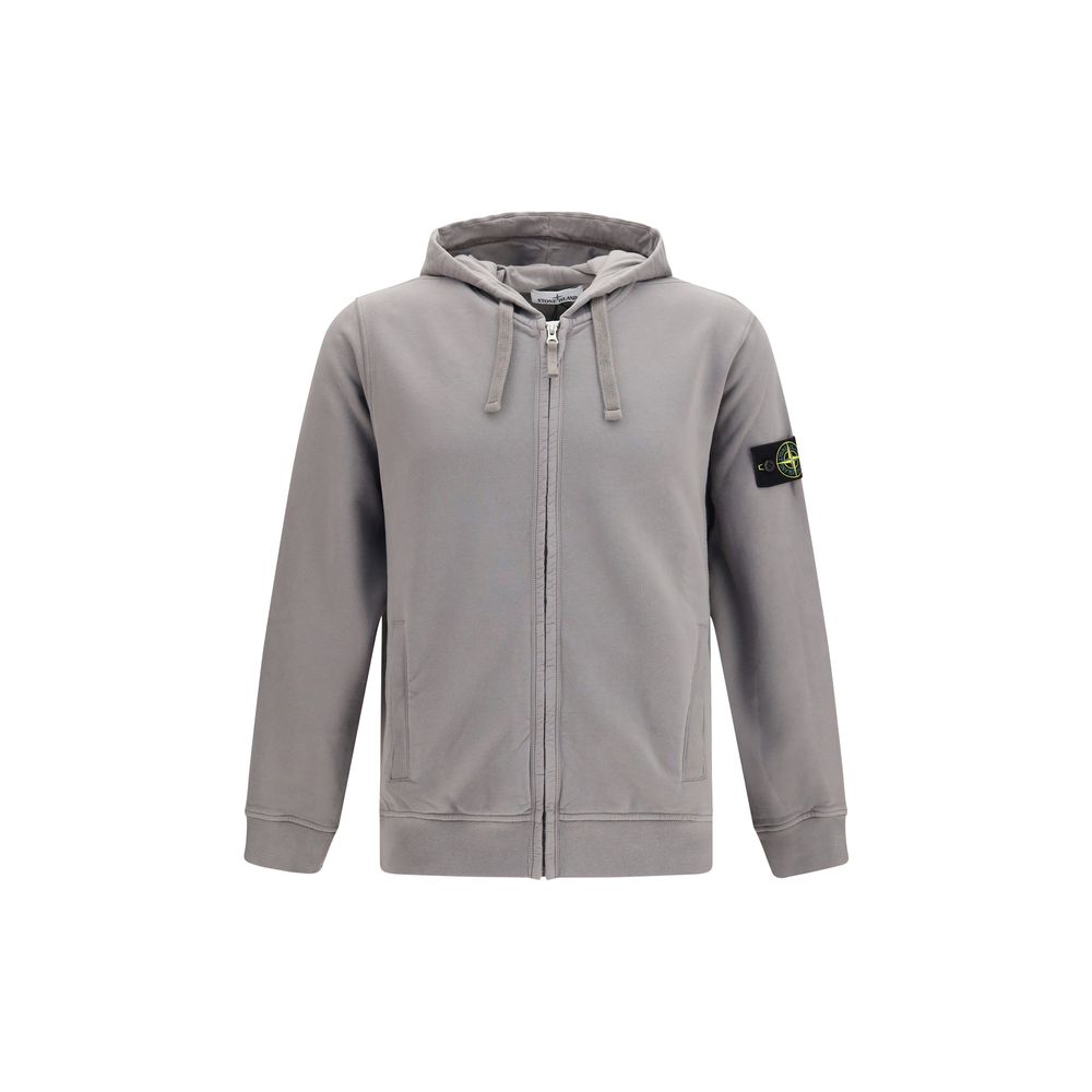 Stone Island Grauer Baumwollpullover