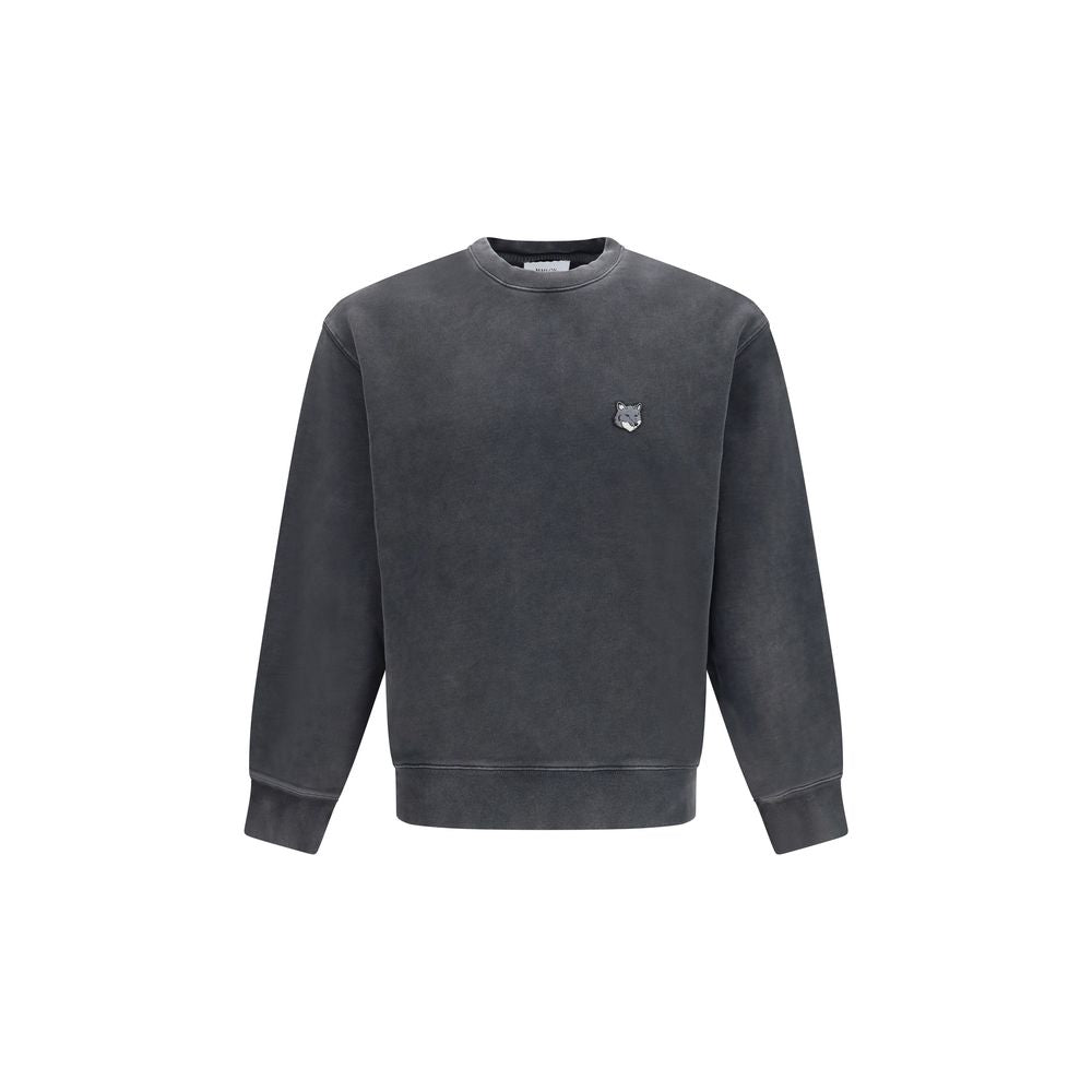 Maison Kitsuné Grauer Baumwollpullover