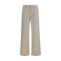 Mother Denim Weiße Baumwolljeans im Relaxed Fit