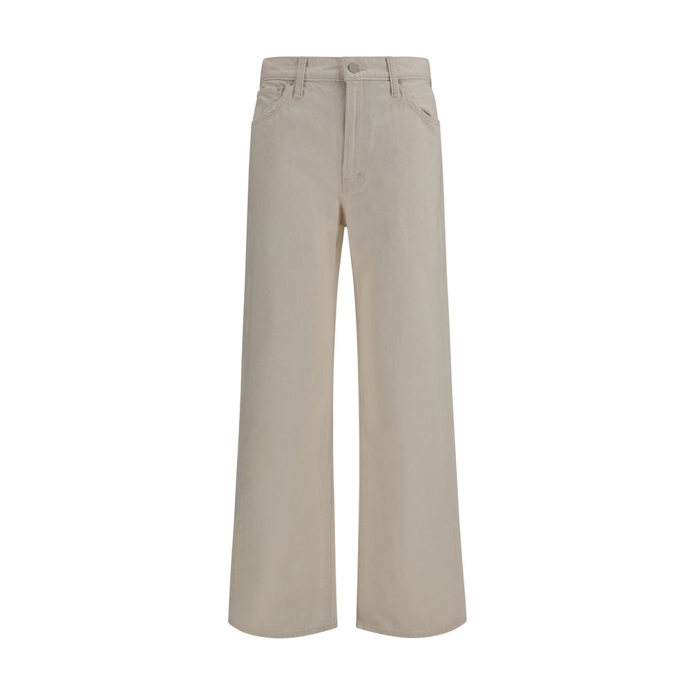 Mother Denim Weiße Baumwolljeans im Relaxed Fit