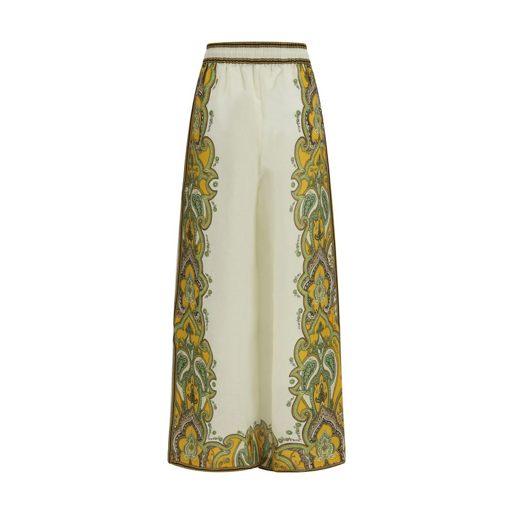 Alemais Beige Leinen Freizeithose