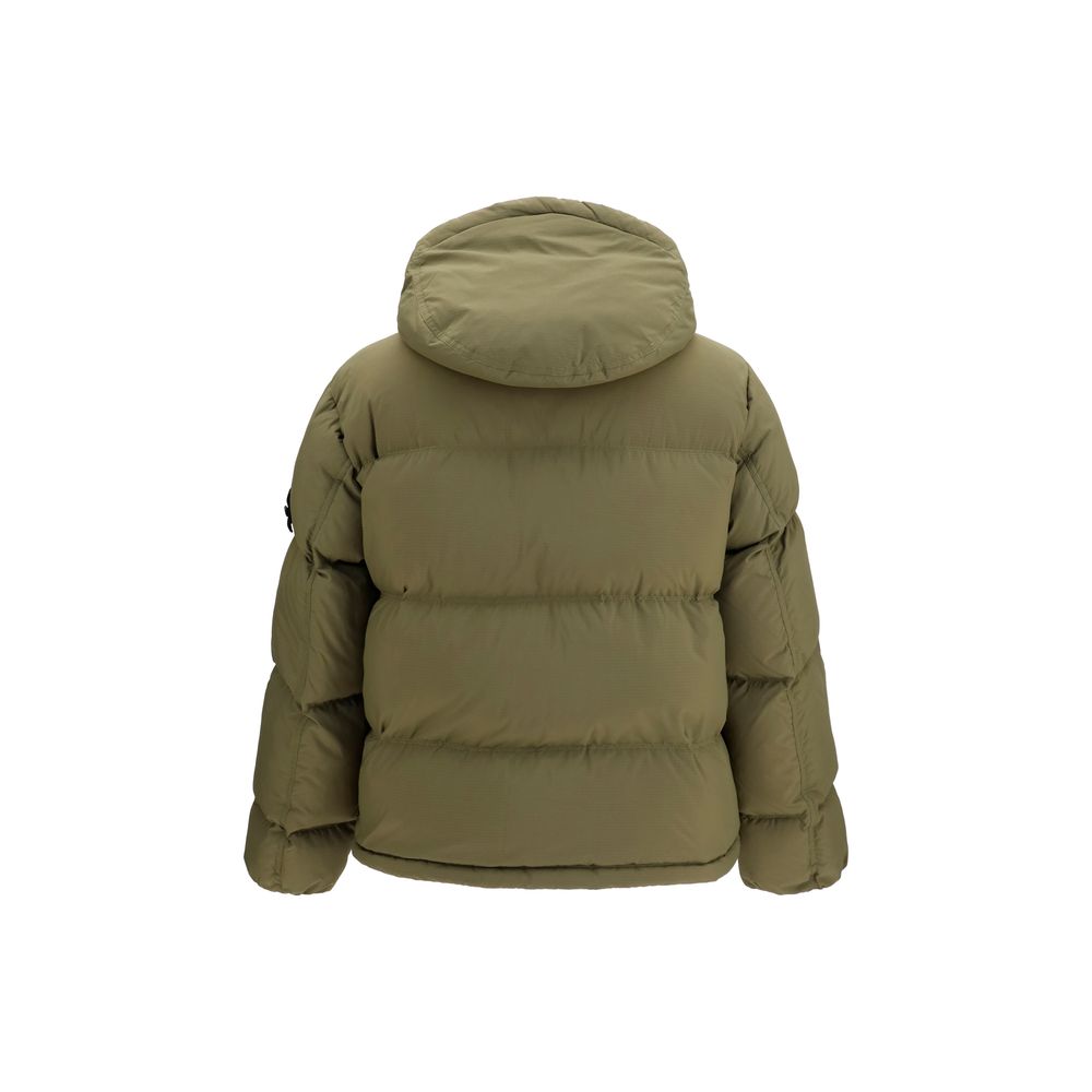 Stone Island Zweifarbige Polyamid-Steppjacke in voller Länge